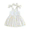 Girl Dresses Kids Sling Sleeveless Off Shoulder Tulle Floral Casual Party Street Princess Dress