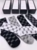 2024 latest men sock sports designer socks fashion womens premium cotton classic letter breathable 100% pure cotton black and white basketball football outdoor