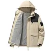 Herrjackor vinterfleece jacka män vattentät camping plus storlek 5xl vindbruka lapptäcke mode casual coat manlig stor