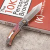 Новый складной нож A2290 Flipper M390 Satin Tanto Point Blade из обработанной древесины со стальной головной ручкой Шайба на шарикоподшипнике для улицы Быстро открывающиеся складные ножи