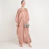 Abbigliamento etnico Ramadan Abaya Dubai Turchia Islam Arabia Saudita Abito musulmano Abiti da preghiera per le donne Caftano Kebaya Djellaba Robe Femme