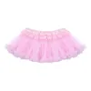 Stage Wear Women Girls Frilly Tutu Mini Skirt Elastic Satin Waistband Ruffled Soft Tulle Layered Petticoat Underwear Ballet Dance