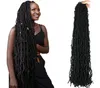 LOCS LOCS CROCHET HAIR 36 بوصة طويلة الطبيعية المجعد المجعد الإضافات موجة آلهة الإضافات 2204026308849