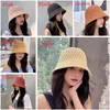 Berets 2024 Fashion Spring Summer Hollow Sticket Hat Hink Solid Color Sun Fisherman Caps Casual Foldble Straw Beach