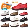 Athletic Shoes Gai Designer Casual Shoes Handmaking Shoes Womans Men Single Shoes Leather Softy Bottoms Flat Non-Slip 35-43