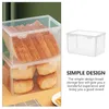 プレートローフケーキコンテナ家庭用新鮮キープ - グレード透明なプラスチックトーストパン収納ボックスベーカリーボックスオーガナイザー