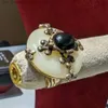 Band Rings JBJD White Vintage Agate Design Party Ring L240305