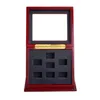 Sportmästerskap Big Heavy Display Wood Display Case Shadow Box utan ringar 2-9 Slots Ringar ingår inte219x