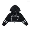 Stadiumkleding Kinderen Hiphop Hoodie Kleding Meisjes Cropped Sweatshirt Tops Joggerbroek Jazzdanskostuum Danskleding Feestpak