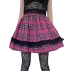 skirt Lady Plaid Mini jupes plissées dentelle gothique mode coréenne Lolita Y2k fille jupe japonaise Sexy Midi été Cool doux vêtements