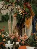 Fiori decorativi Fiore artificiale in schiuma 25/50 pezzi Arancione bruciato Dalia Margherita con gambo per la decorazione del centrotavola del bouquet da sposa