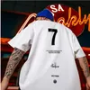 High Street Sieben Brief Gedruckt T Shirt Für Männer Sommer Crewneck Kurzarm T Hemd Homme Hip Hop Y2K Übergroßen t-shirt 240227