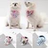 Vêtements pour chiens réglables écharpe de cou de chat collier de pansement Triangle bavoir accessoires pour animaux de compagnie de noël serviette de salive Bandana