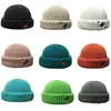 Femmes hommes hivernaux chauds tricots chapeau néon de bonbons lettre de couleur broderie à combinaison Hip Hop Vintage Landlord Docker Skul300Q