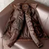 Spring And Autumn Genuine Leather Jacket Men Vintage Cowhide Coat Casual Men Flight Suit Clothing Size S-5XL 240301