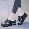 Pantoufles mode respirant femmes sandales été 2023 nouveau élégant extérieur doux sans lacet chaussures pour femmes FemaleH2435