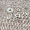 Pierres précieuses en vrac en argent Sterling 925, perles de pneu en forme de beignet uni, entretoises pour Bracelet et collier 3mm 4mm 5mm 6mm 8mm 10mm