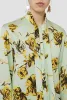 T-shirt Jil* San* German Fashion Designer Brand Autumn Women Blus Shirt Topps Scarf Collar Long Sleeve Elegant Floral Printing Classic