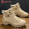 Outdoor Shoes Sandals Men Boots Outdoor Non-slip Desert Ankle Boots For Mens Tactical Combat Boots For Male Casual Waterproof Hiking Shoes YQ240301