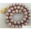 Kedjor underbara 12 -1 m sydsjön barock lavendel pärlhalsband 18 droppleverans smycken halsband hängen dhx35