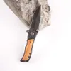 Utomhuslasermönstrad camping Portabelt oliv trähandtag vikande självförsvar Taktisk kniv 498832