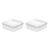 Dinnerware Sets 2 Pcs Refrigerator Transparent Storage Box Cream Container Tortilla Wrap Pp Serving Dishes