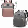 Sacs à couches Maman bébé sac à couches sac à dos matelas à langer ombre moustiquaire transport humide et sec Port de chargement USB poussette sac suspendu FreeL240305