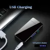 Зажигалки Горячий Бутик Творческий Портативный Ветрозащитный USB Сильный Импульс Двойной Дуговой Свет Зарядки Сенсорный Датчик Модный Инструмент Зажигания Q240305