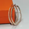 Senlissi 18 K Gold diamond Hoop Earrings For Women 925 Sterling Silver Original Fashion Earring Rings Real gold 240318