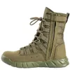 Scarpe da esterno Sandali Stivali da combattimento alti Stivali verdi da deserto marroni Stivali da allenamento leggeri Stivali da trekking Stivali tattici da uomo Bota Masculina YQ240301