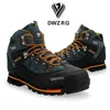 Outdoor Schoenen Sandalen DWZRG Mannen Wandelschoenen Waterdichte Leren Schoenen Klimmen Vissen Schoenen Nieuwe Populaire Outdoor Schoenen Mannen Hoge Top Winter Laarzen YQ240301