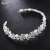 Luxury Clear Crystal Headbands for Women Bridal Hair Vine Pearl Wedding Hair Jewelry Accessories Bride Headpiece Crowns Gifts 240301