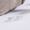 Eleganckie kobiety 925s Sterling Silver Crystal Bow Stunce Nowa luksusowa marka projektant Diamond Charm Kolczyki Biżuteria