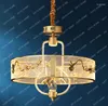 Lampade a sospensione Tutte le lampadari cinesi di rame in stile lampadario in stile smalto