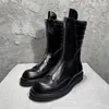 Botte haute homme noir mode hommes moto botte de luxe