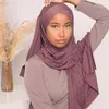 Etnische kleding Vrouwen Instant Hijab Voorhoofd Cross Tie Terug Sjaals Moslim Jersey Sjaal Headwrap Bandana Islamitische Sjaals Hoofdband Turbante