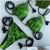 Swimwear 24 Colors) Braided Strap Print Women Bikini 2023 Hot Brazilian Swimsuit Lady Sexy Split Swimwear Beach Vacation Swimming Suits