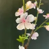 装飾的な花人工植物ピンクガーデンピーチブロッサムブランチホームデコレーション