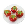 Decorative Flowers 5pcs High Imitation Artificial Fake Tomato Model&plastic Simulated Vegetable