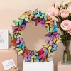 Decorative Flowers 1Pc Easter Simulation Butterfly Real Vine Wreath Spring Decoration Door Wall Hanging Room Home