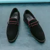 Sapatos casuais marca italiana camurça masculina de fundo plano mocassins confortáveis leve marrom negócios versátil