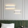 Lampa ścienna nowoczesna prosta ściana LED światła czarna biała kawa aluminiowa lampa do nocna sypialnia schodowa korytarz korytarza koryta