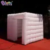 wholesale 5x5x3mH (16.5x16.5x10ft) cabine de photo gonflable de tente de salon commercial de vente avec des lumières jouets kiosque photographique d'inflation de sport pour la décoration d'événement de fête