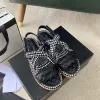 Designer Slides Pantoufle Sandals Print Furleys Archive Pleid Pool Slipper Women Beige Summer Beach Outdoor Cool Mule Black White Red Blue Brun Green Green