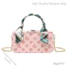 Designer-Tasche 2023 Designer-Tasche 2023 Neue Mode Weibliche Süße Umhängetasche Mode Geprägte Rosa Schulter Seidenschal Tragbare Kleine Quadratische Tasche