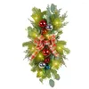 Decorative Flowers Add A Of Color And Festive Charm To Your Staircase With This Christmas Bow Upside Down Tree Garland Decoration