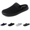 Slippers for men women Solid color hots low soft black whites Golds Multi walking mens womens shoes trainers GAI