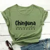 TシャツChingona Como Mi Madre Shirt Mexican LatinaTee100％綿女性Tシャツ女性面白い夏のカジュアルショートスリーブトップ