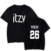 T-shirt kpop itzy t shirt kobiety koreańskie kpop album i nazwa członka nadruku bawełna koszulka krótkiego rękawu femme streetwear camiseta mjer