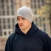 Berets cor sólida baggy slouchy beanies chapéu para homem masculino outono primavera hip hop algodão macio crânios ao ar livre à prova de vento bonnet